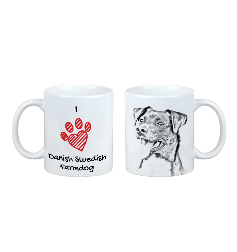 Dänisch-Schwedischer Bauernhund - Tasse mit Hund, entzückende Tasse mit Grafik, Geschenk mit Ihrem Foto von der Marke Art-Dog