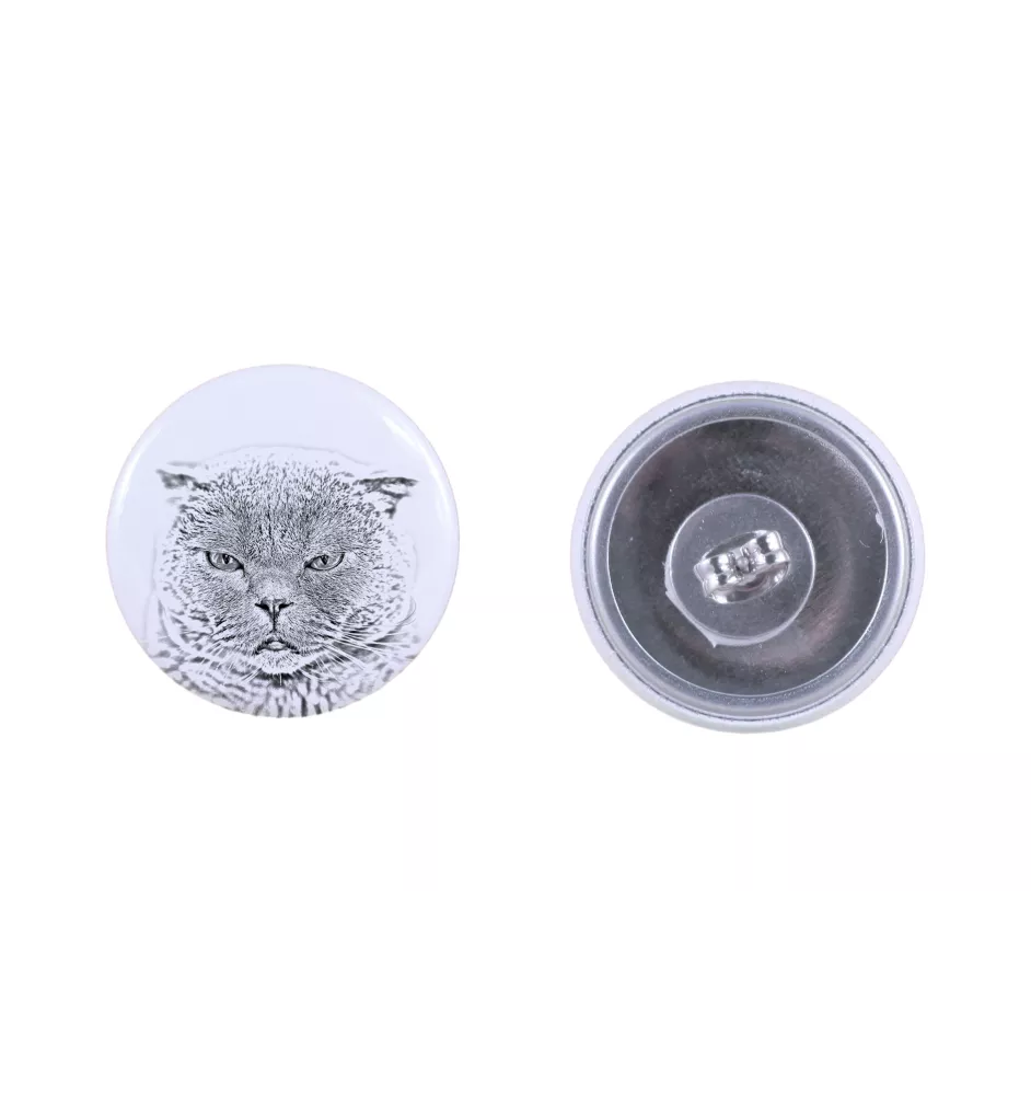 Schottische Falte - Ohrringe mit geliebter Katze, eigenes Foto, perfektes Accessoire für Katzenliebhaber von der Marke Art.-Dog