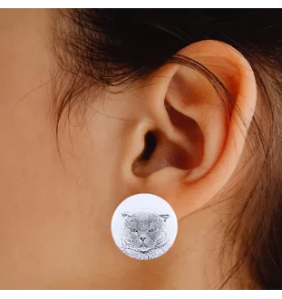 Fold écossais - boucles d'oreilles avec votre chat bien-aimé, photo personnelle, accessoire parfait pour les amoureux des chats de la marque Art.-Dog