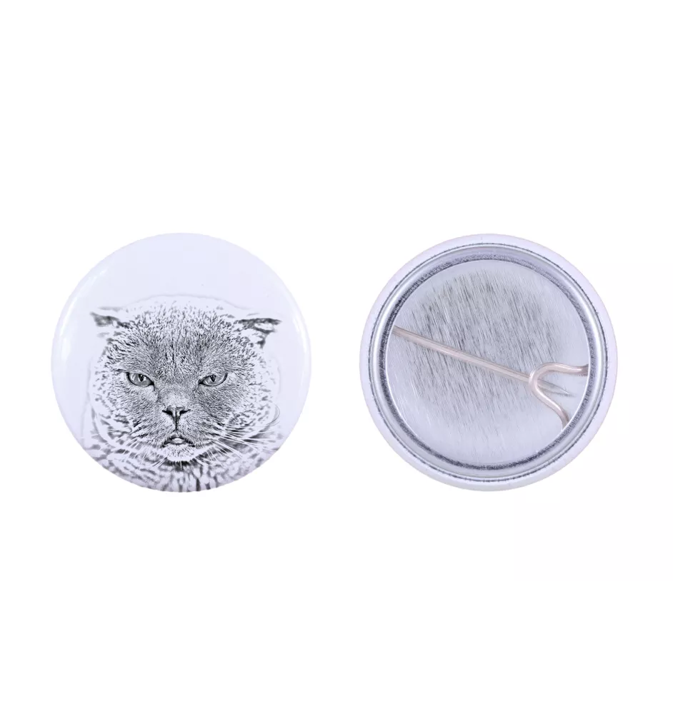 Scottish Fold - backpack decoration, personalized badge, perfect gadget for animal lovers by Art-Dog brand