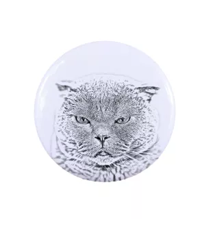 Schottische Falte Rucksack decoration, personalized badge, perfect gadget for animal lovers from the Art-Dog brand