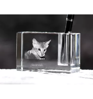 Savannah penholder kryształowy z kotem Art-Dog