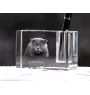 Scottish Fold - Pen stand, crystal organiser with cat photo, unique desk decoration by Art-Dog brand