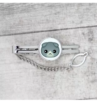 Scottish Fold - elegant metal keychain as a gift from Art-Dog brand