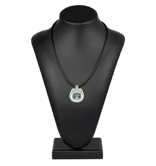 Scottish Fold - pendant necklace with graphic on a chain strap by Art-Dog brand