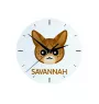 Savannah - horloge MDF avec graphisme et logo de la marque Art-Dog