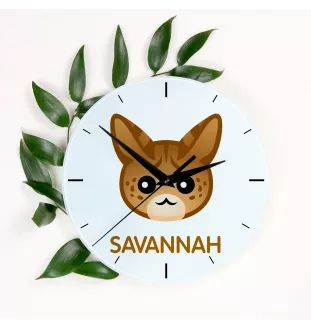 Savannah - horloge MDF avec graphisme et logo de la marque Art-Dog