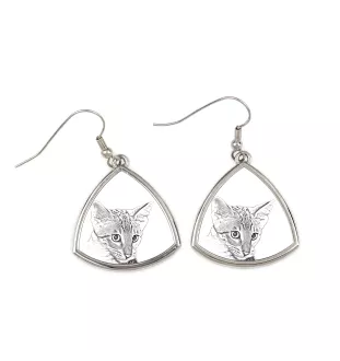 Savanne - Katzenohrringe, hängende Ohrringe mit Bild, personalisierter Schmuck mit dem Aufdruck der Marke Art-Dog