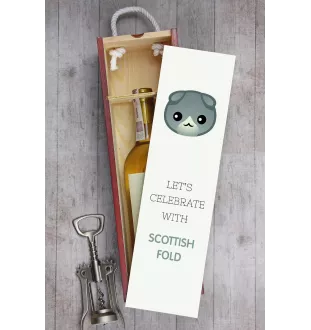 Szkocki zwisłouchy pudło na wino z kotem Art-Dog