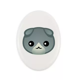 Szkocki zwisłouchy płyta nagrobna z kotem Art-Dog