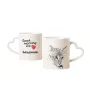 Savannah - cat mug, adorable heart-shaped handle mug, universal gift from Art-Dog brand