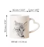 Savannah - cat mug, adorable heart-shaped handle mug, universal gift from Art-Dog brand