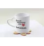 Savannah - cat mug, adorable heart-shaped handle mug, universal gift from Art-Dog brand