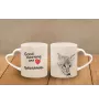 Savannah - cat mug, adorable heart-shaped handle mug, universal gift from Art-Dog brand
