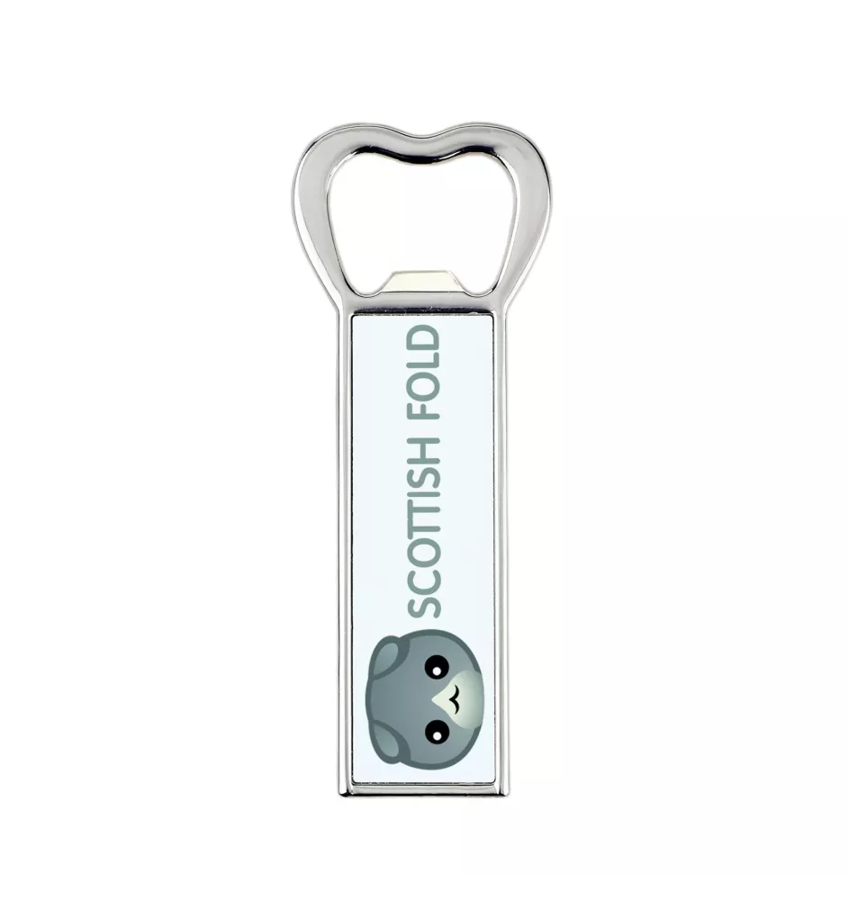 Scottish Fold - bottle opener with the graphics and logo of the Art-Dog brand
