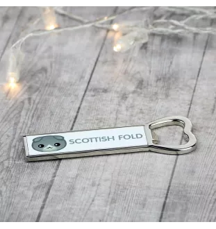 Scottish Fold - bottle opener with the graphics and logo of the Art-Dog brand