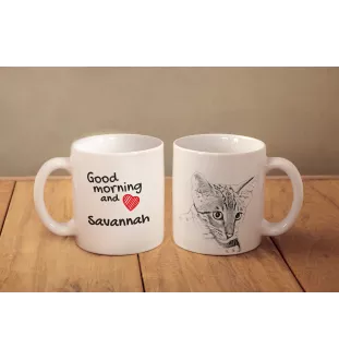 Savannah - cat mug, personalized mug with print, classic gift for everyone from the Art-Dog brand