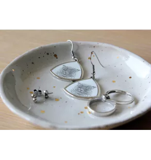 Schottische Falte - Katzenohrringe, hängende Ohrringe mit Bild, personalisierter Schmuck mit dem Aufdruck der Marke Art-Dog