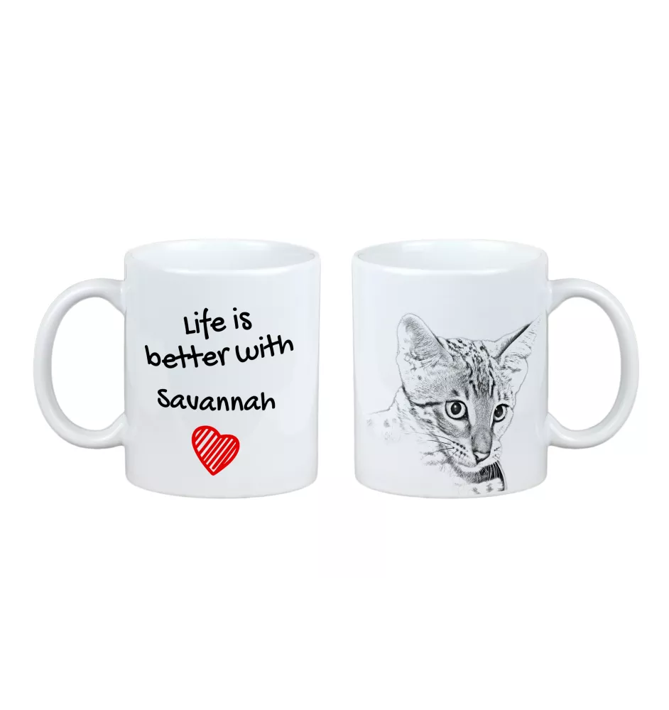 Savannah - tasse avec un chat, tasse avec une photo, cadeau personnalisé de la marque Art-Dog