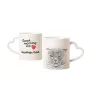 Schottische Falte Tasse mit Katze, entzückende Tasse mit herzförmigem Henkel, universelles Geschenk der Marke Art-Dog
