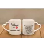 Schottische Falte Tasse mit Katze, entzückende Tasse mit herzförmigem Henkel, universelles Geschenk der Marke Art-Dog