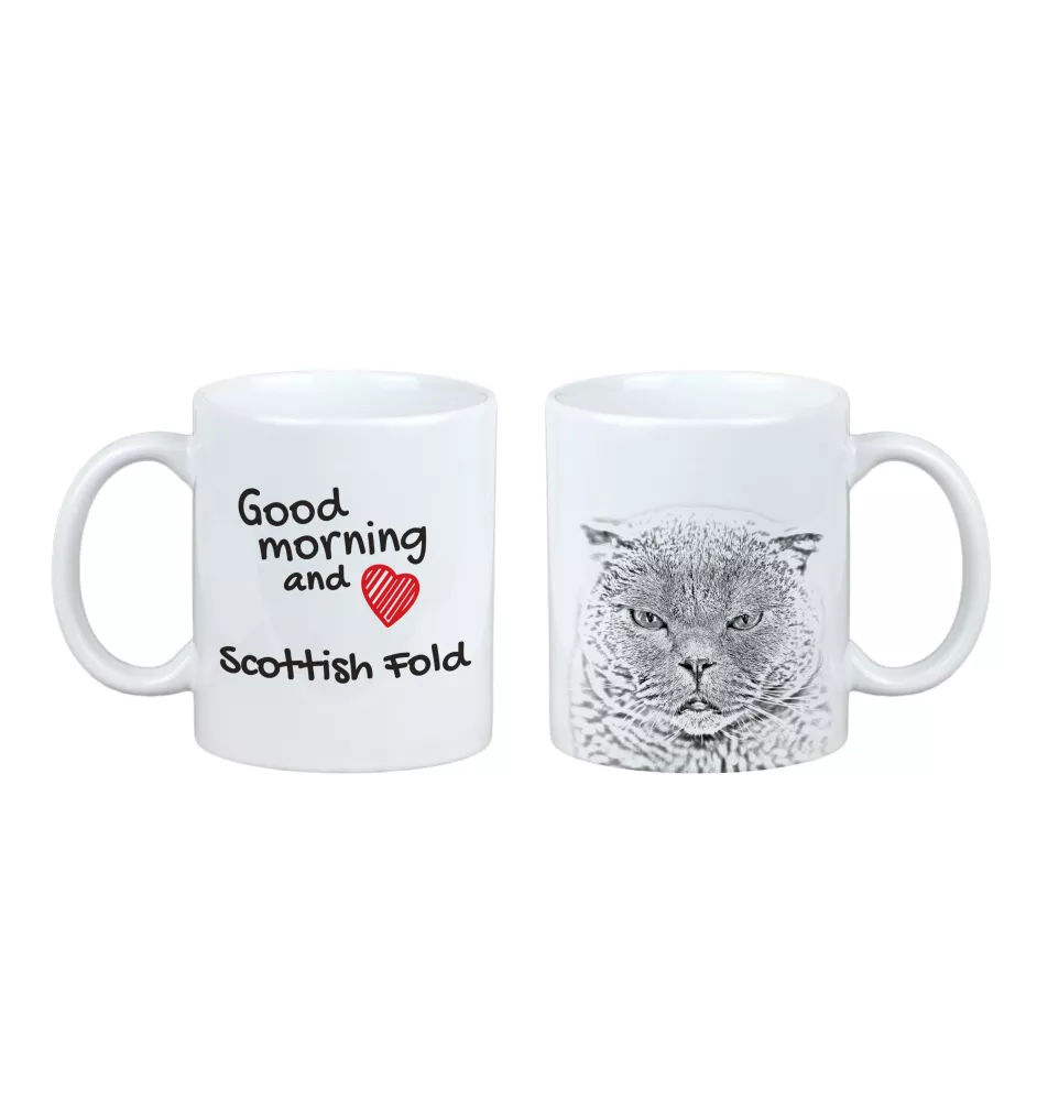 Fold écossais - tasse avec un chat, tasse personnalisée avec impression, cadeau classique pour tous de la marque Art-Dog