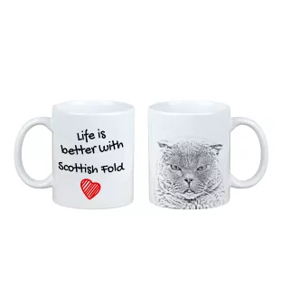 Schottische Falte - Tasse mit Katze, Tasse mit Bild, personalisiertes Geschenk der Marke Art-Dog