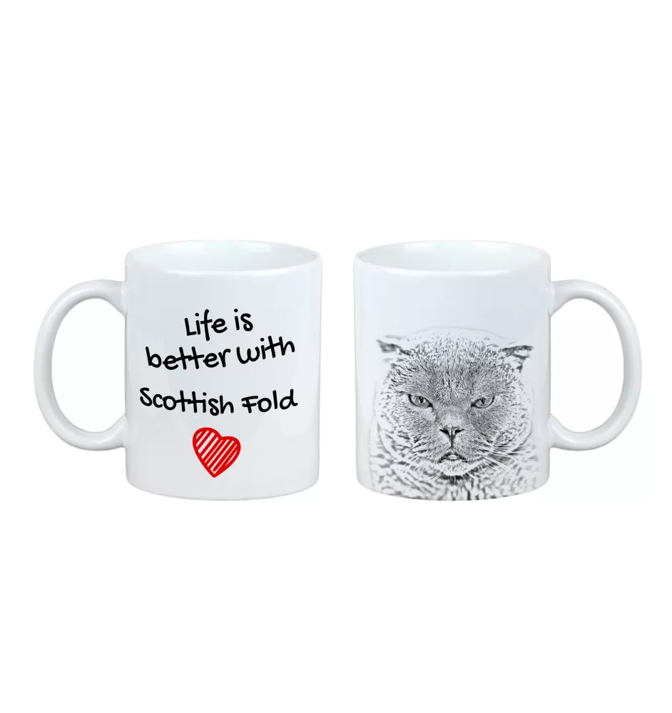 Schottische Falte - Tasse mit Katze, Tasse mit Bild, personalisiertes Geschenk der Marke Art-Dog