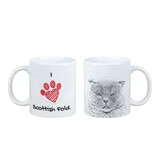 Schottische Falte - Tasse mit Katze, entzückende Tasse mit Grafik, Geschenk mit Ihrem Foto von der Marke Art-Dog