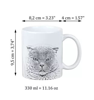 Scottish Fold - cup with a cat, cute cup with graphics, a gift with your photo from the Art-Dog brand