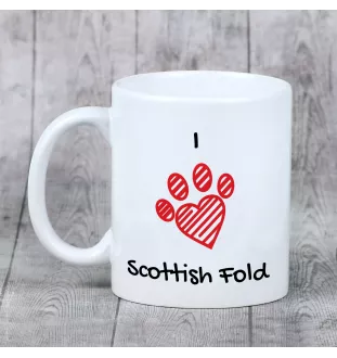 Schottische Falte - Tasse mit Katze, entzückende Tasse mit Grafik, Geschenk mit Ihrem Foto von der Marke Art-Dog