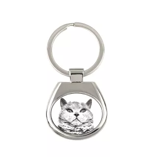 Kot Selkirk Rex krótkowłosy brelok ze zdjęciem kota Art-Dog