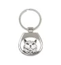 Selkirk Rex Cat Shorthaired - keychain with a cat, keychain with a print, personalized pendant from the Art-Dog brand