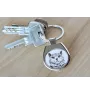 Chat Selkirk Rex à poil court - porte-clés avec un chat, porte-clés imprimé, breloque personnalisée de la marque Art-Dog