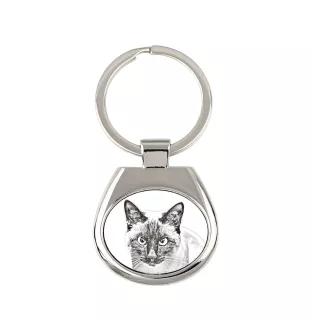Siamese - keychain with a cat, keychain with a print, personalized pendant from the Art-Dog brand