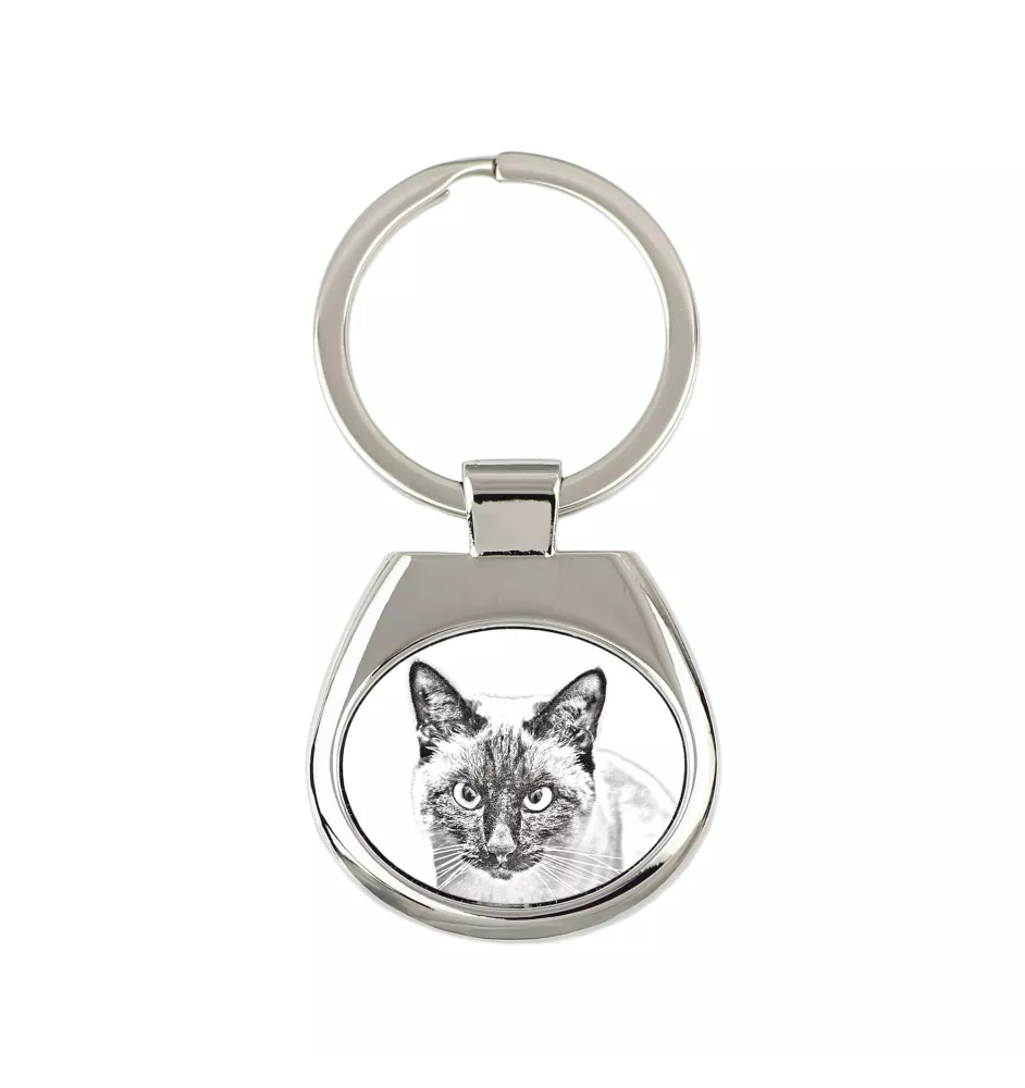 Siam - Schlüsselanhänger mit Katze, Anhänger mit Aufdruck, personalisierter Anhänger der Marke Art-Dog