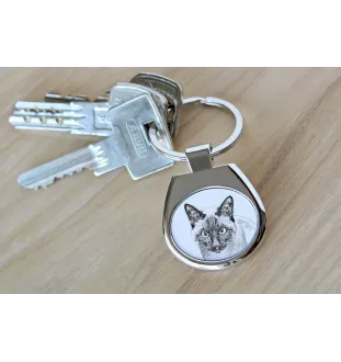 Siam - Schlüsselanhänger mit Katze, Anhänger mit Aufdruck, personalisierter Anhänger der Marke Art-Dog