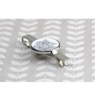 Selkirk Rex Cat Longhaired - cat tie clip, personalized tie clip, unique gift for men from Art-Dog brand