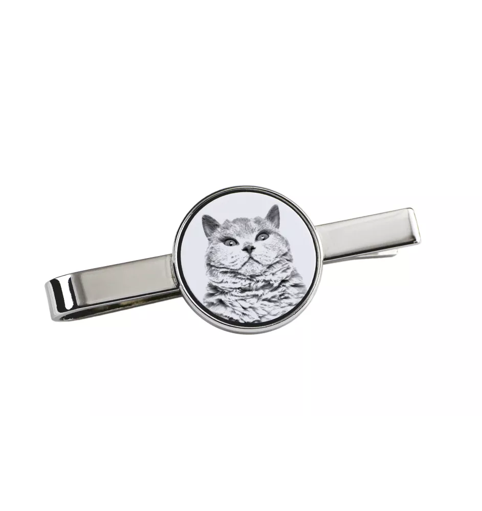 Selkirk Rex Katze Kurzhaar - Krawattenklammer mit Katzenmotiv, personalisierter Krawattenclip, einzigartiges Geschenk für Männer von der Marke Art-Dog
