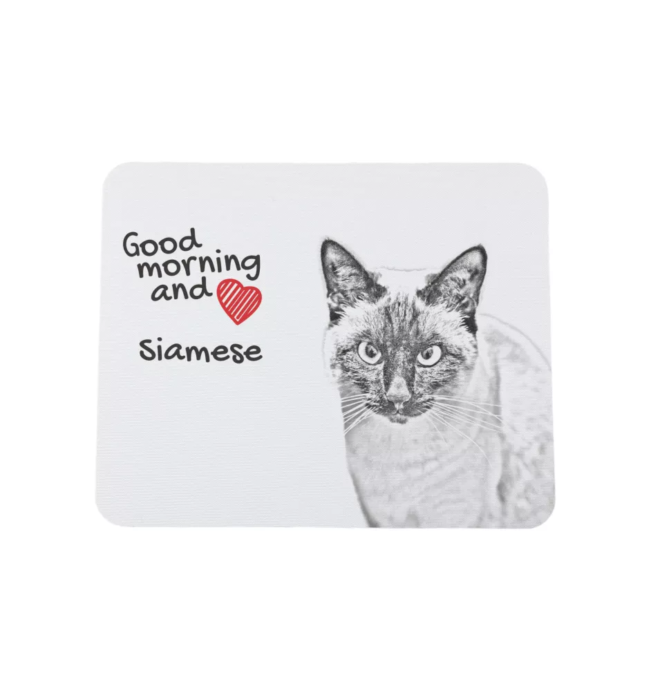 Siam - Mauspad mit Druck, personalisiertes Mauspad mit Katze, einzigartiges Gadget für Büroangestellte von Art-Dog.