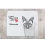 Siamese - mouse pad with print, personalized cat pad, unique gadget for an office worker from the Art-Dog brand