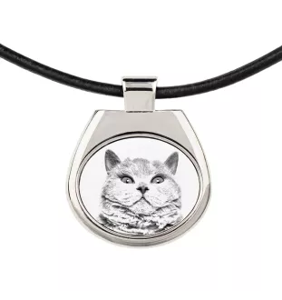 Selkirk Rex Cat Shorthaired - cat necklace, personalized pendant with a photo, unique necklace for women and men by Art-Dog brand
