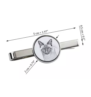 Siamese - cat tie clip, personalized tie clip, unique gift for men from Art-Dog brand