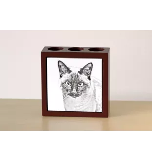 Syjamski stojak na długopisy z kotem Art-Dog