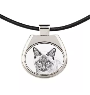 Siamois - collier avec un chat, pendentif personnalisé avec une photo, collier unique pour hommes et femmes de la marque Art-Dog