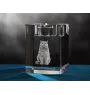 Kot Selkirk Rex krótkowłosy świecznik kryształowy z kotem Art-Dog