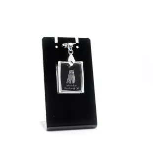 Selkirk Rex Katze Kurzhaar - Crystal cat pendant, photo necklace, unique jewellery by Art-Dog