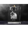 Siam - Kerzenhalter mit Katzenfoto, Teelichthalter aus Kristall, personalisiertes Geschenk der Marke Art-Dog