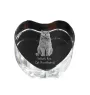 Selkirk Rex Cat Shorthaired - crystal clock with a picture of a cat, heart-shaped shelf clock, personalized standing clock by Art-Dog brand