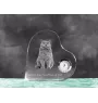 Kot Selkirk Rex krótkowłosy zegar w kształcie serca z kotem Art-Dog
